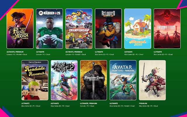 Xbox Game Pass fevereiro